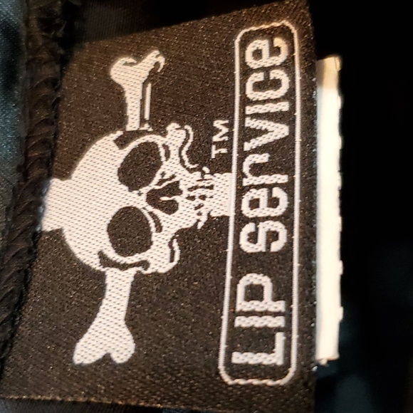 Lip Service Satin Persuasions Dream Date Skirt Lace .beautifully gothic ! NWOT - Picture 6 of 7